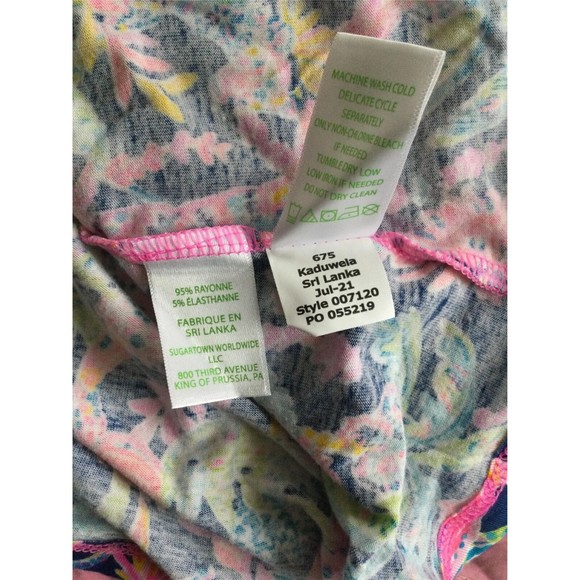 NEW LILLY PULITZER Oyster Bay Navy PJ Knit Button Up Long Sleeve Top (Size XXS) - Picture 9 of 12